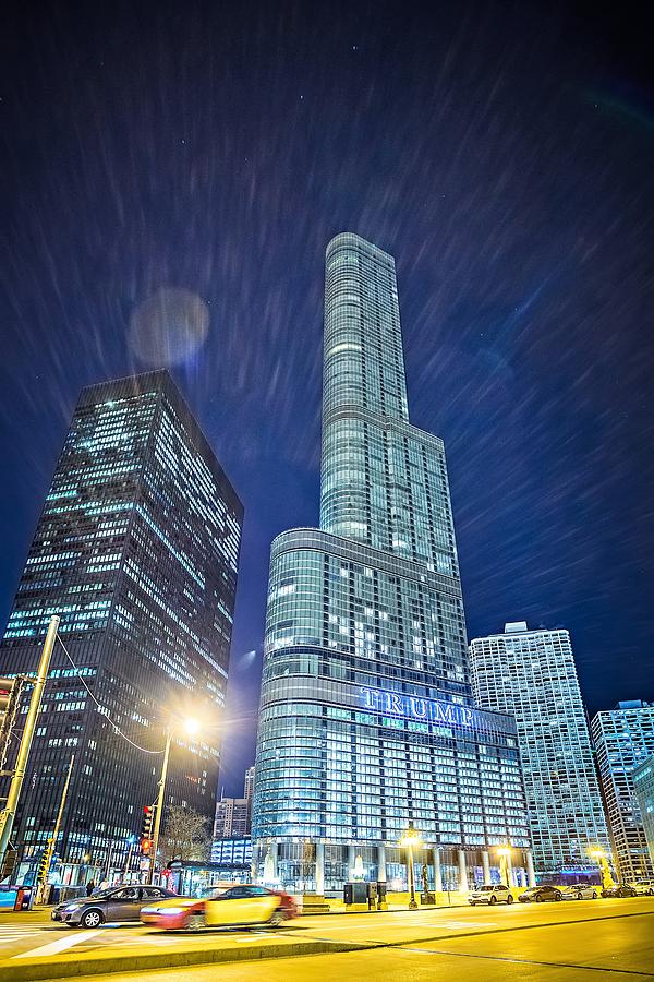March 2017 Chicago Illinois - Trump Tower skyscraper in downtown #2 Photograph by Alex Grichenko