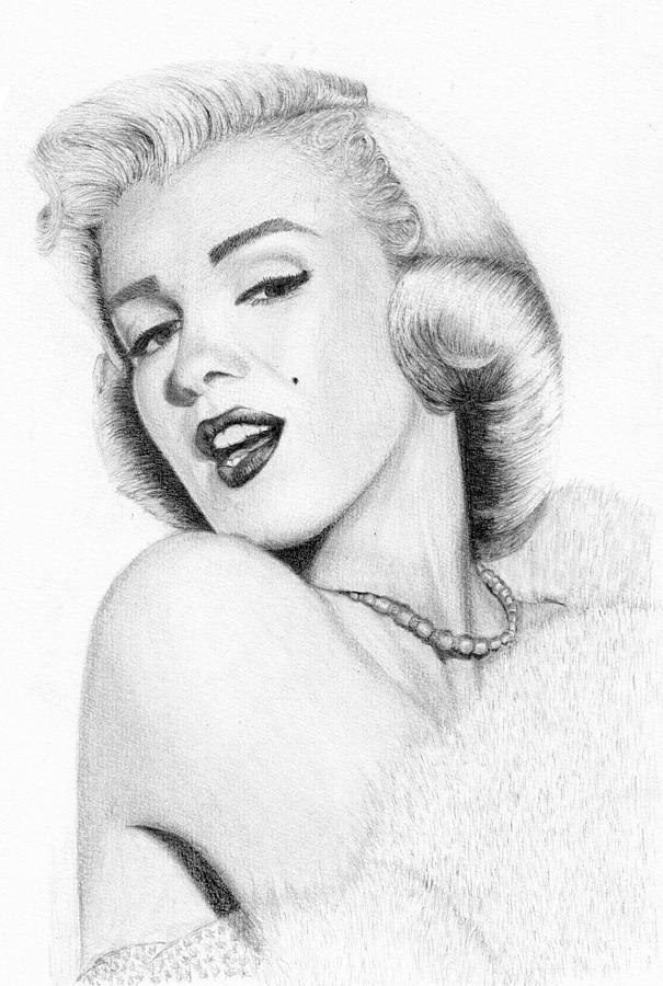 Marilyn Monroe #2 Drawing by Alexandra Riley