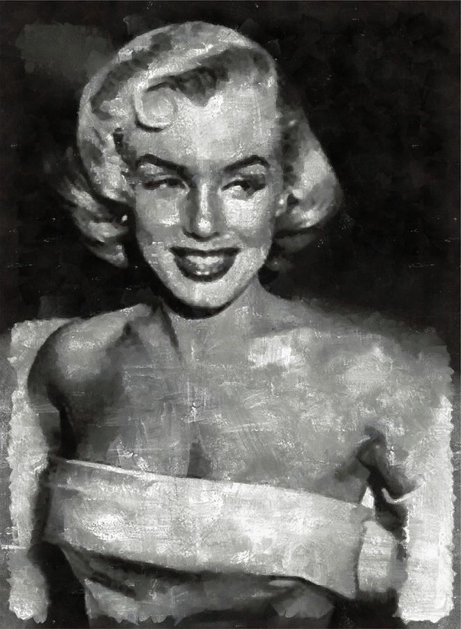 Marilyn Monroe Vintage Hollywood Actress Painting