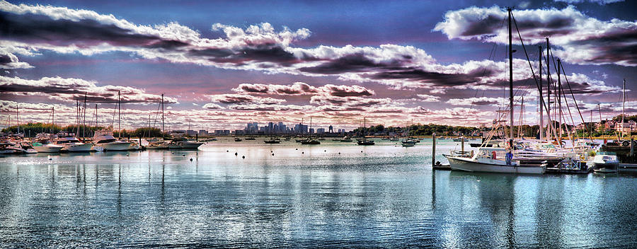 Marina and Boston city skyline #2 Photograph by Lilia S