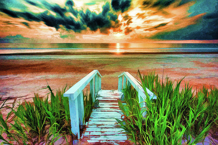 Marineland Beach Path #2 Digital Art by Stefan Mazzola