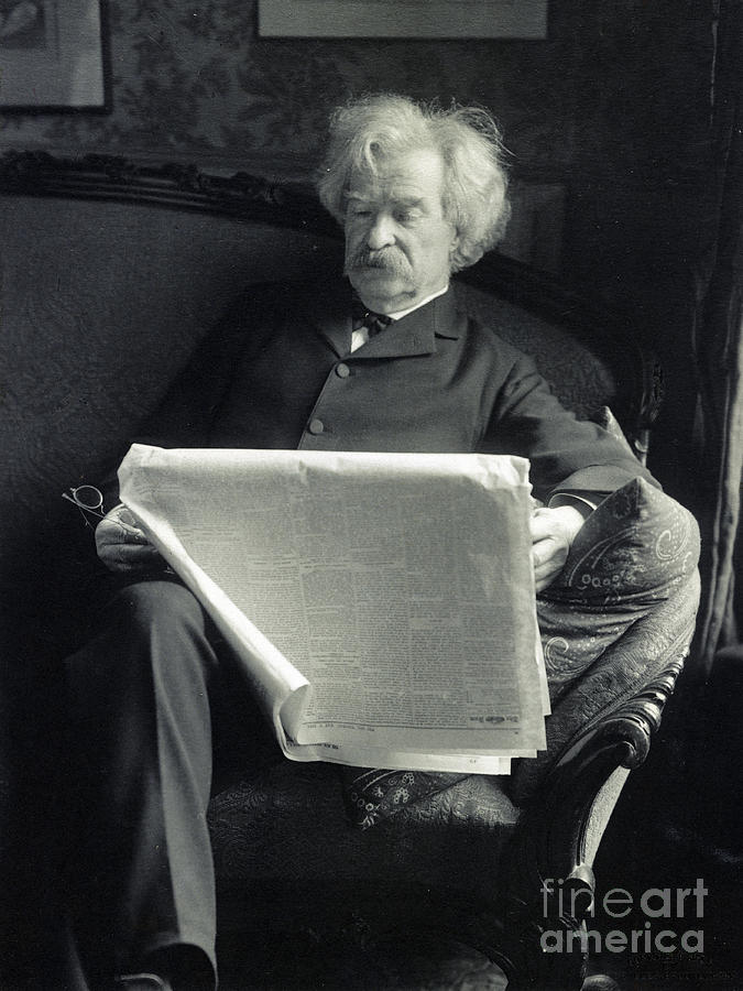 Mark Twain, American Author And Humorist #2 Photograph by Science Source