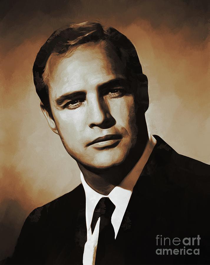 Hollywood Painting - Marlon Brando, Actor #2 by Esoterica Art Agency