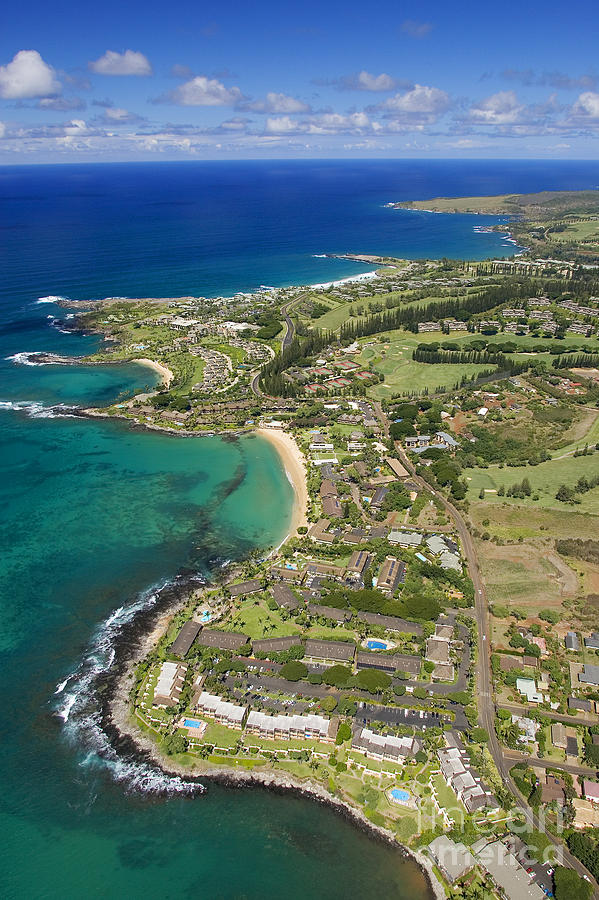 Maui Aerial Of Kapalua Photograph by Ron Dahlquist - Printscapes | Fine ...