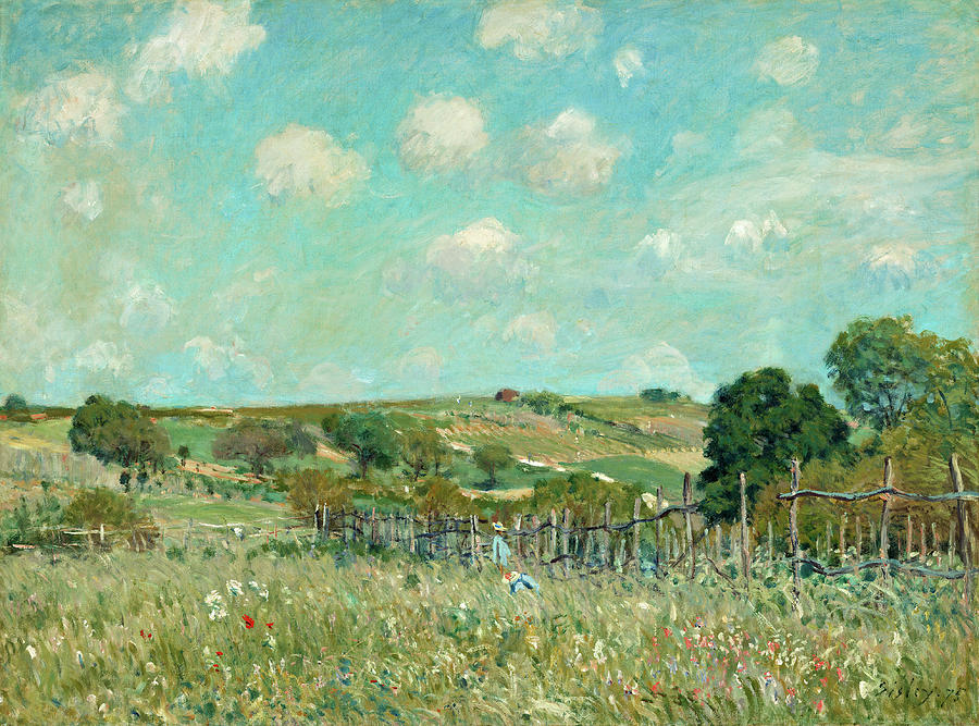 Meadow Painting by Alfred Sisley - Pixels