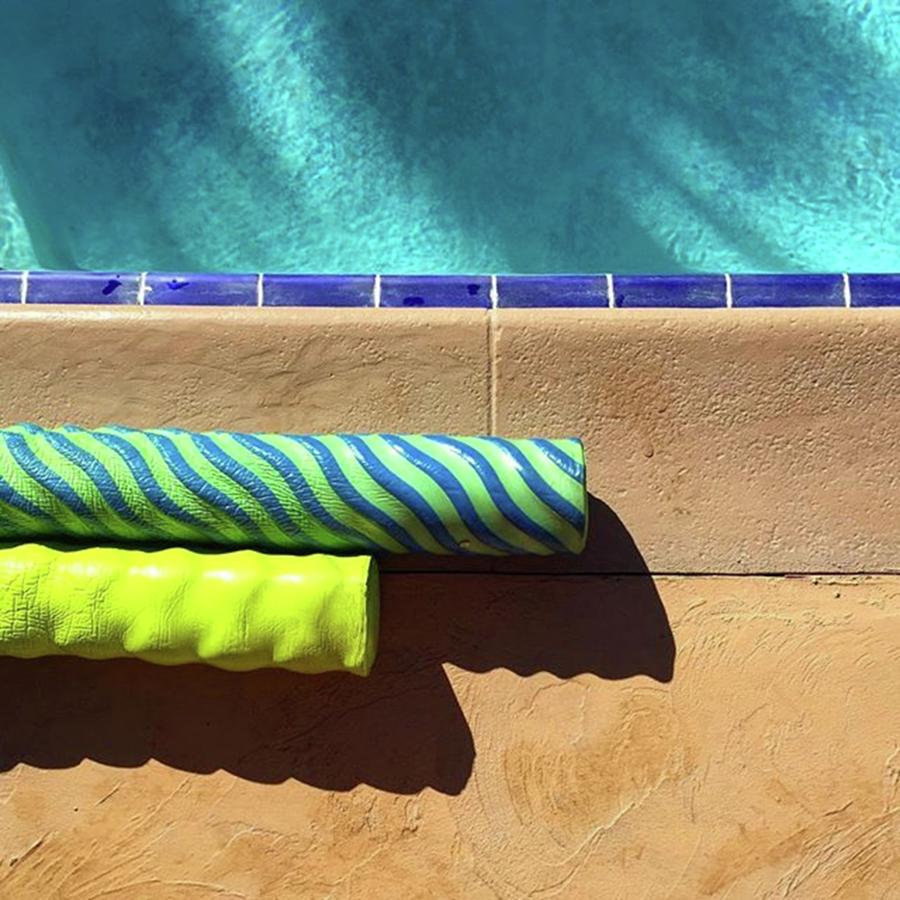 Green Photograph - Meanwhile, Back At The Pool. #pool #2 by Ginger Oppenheimer