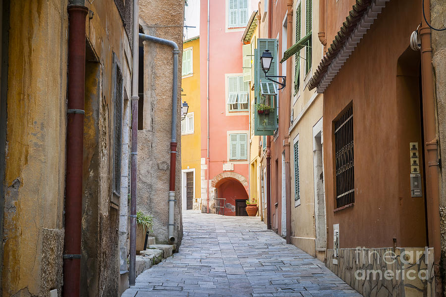 Medieval street in Villefranche-sur-Mer 1 Photograph by Elena Elisseeva