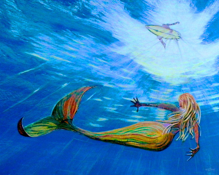 Mermaid Painting - Mermaid #2 by W Gilroy