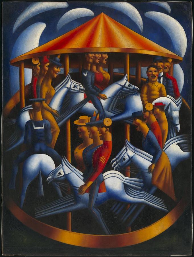  Merry Go Round #2 Painting by Mark Gertler