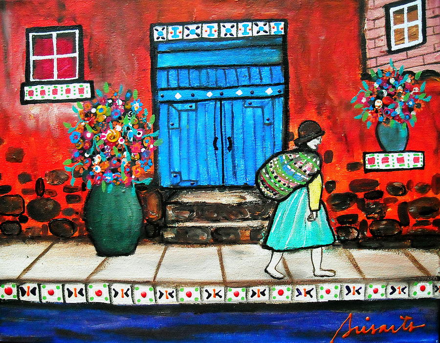 Mexican Door Painting #2 Painting by Pristine Cartera Turkus