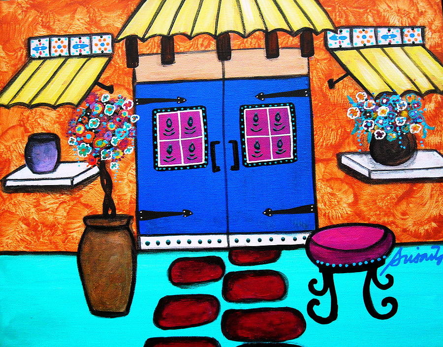 Mexican Door #2 Painting by Pristine Cartera Turkus