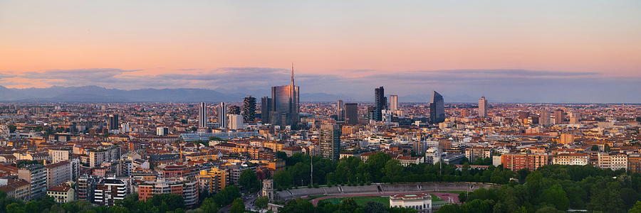 Milan city skyline #2 Photograph by Songquan Deng