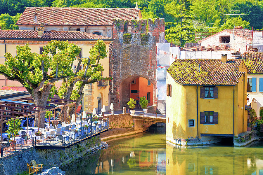 Mincio river and idyllic village of Borghetto view #2 Photograph by Brch Photography