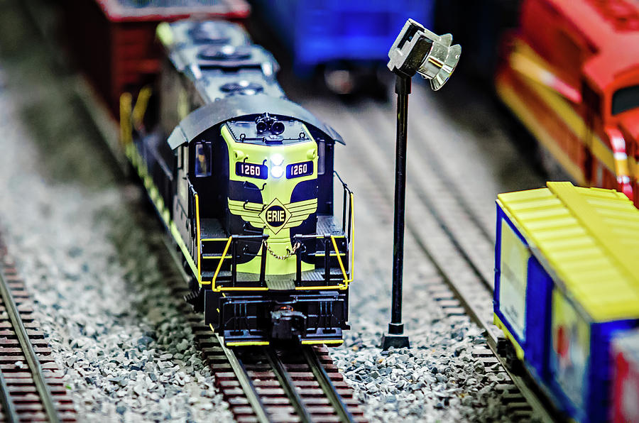 Miniature Toy Model Train Locomotives On Display #2 Photograph by Alex Grichenko