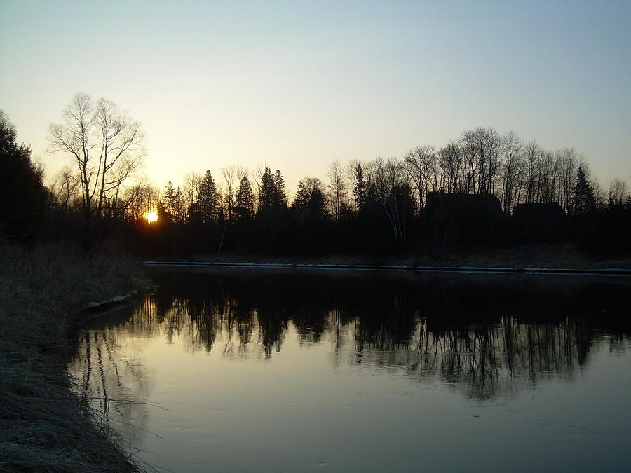 Mississippi river Sunrise reflection #2 Photograph by Kent Lorentzen
