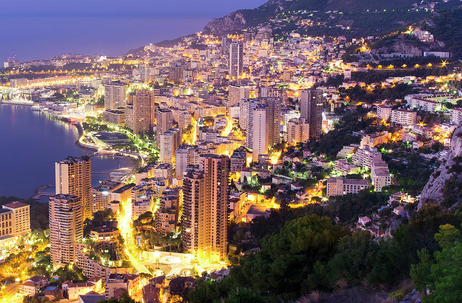 Monte Carlo at night Photograph by Ioan Panaite - Pixels