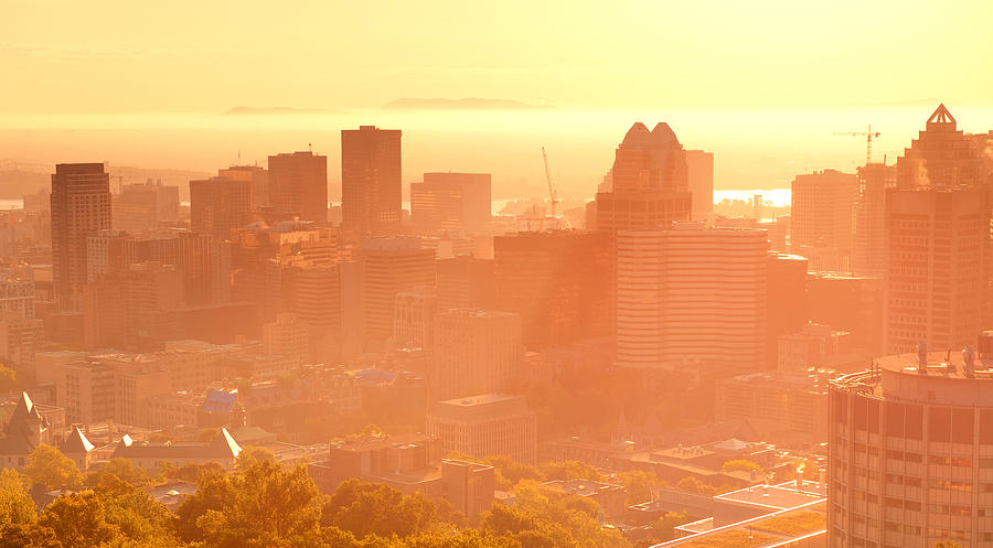Montreal sunrise #2 Photograph by Songquan Deng