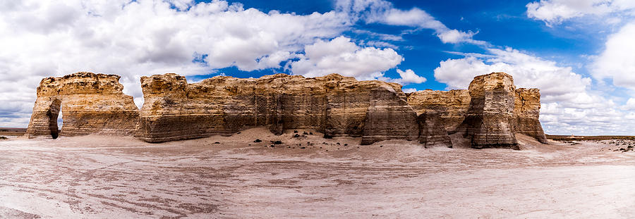 Clouds Photograph - Monument Rocks #2 by Jay Stockhaus