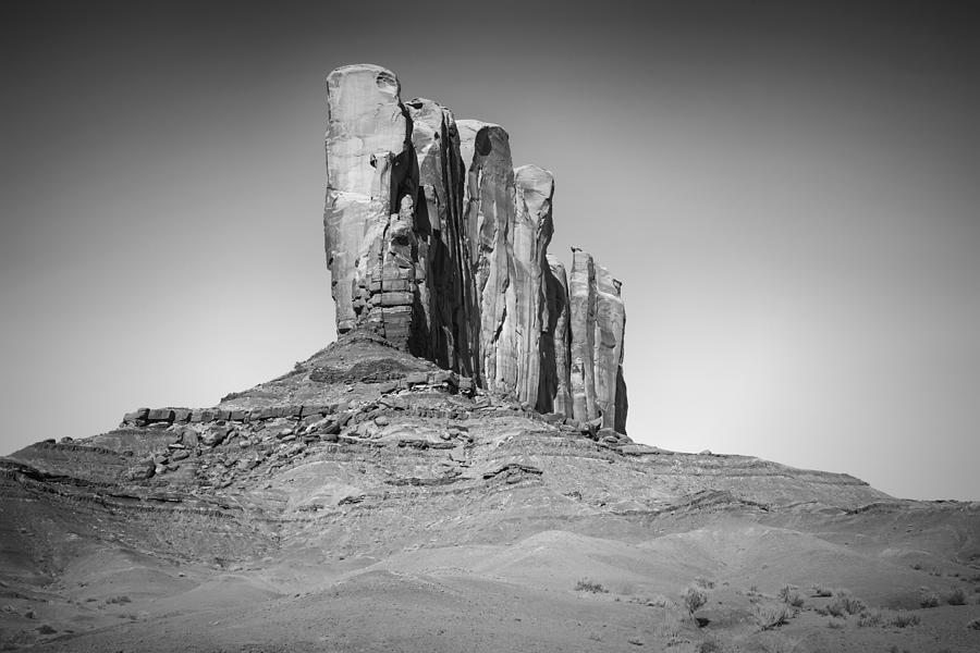 Nature Photograph - MONUMENT VALLEY Camel Butte black and white #3 by Melanie Viola