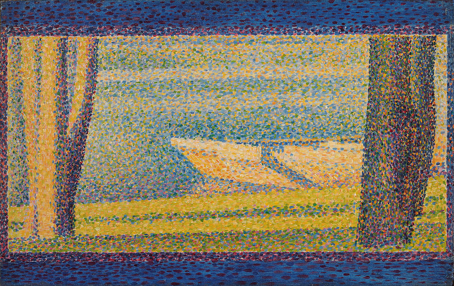 Moored Boats and Trees #2 Painting by Georges Seurat