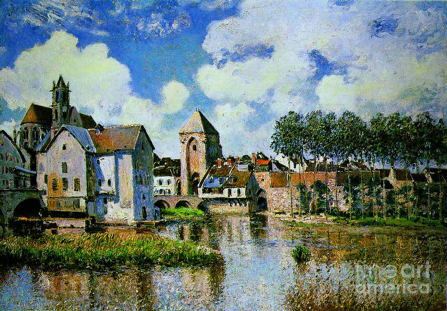 Alfred Sisley Painting - Moret-sur-Loing #2 by Celestial Images