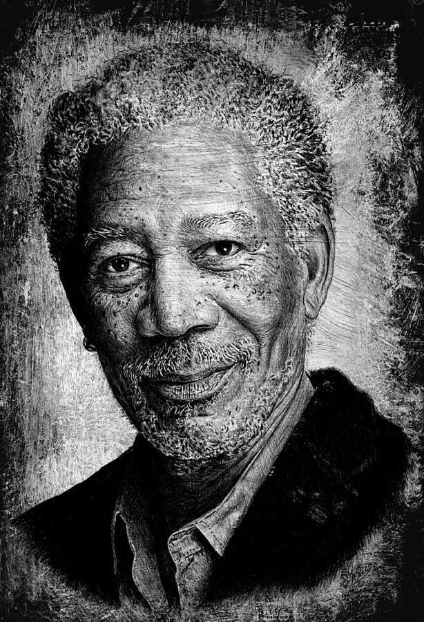 Morgan Freeman Painting - Morgan Freeman by Andrew Read