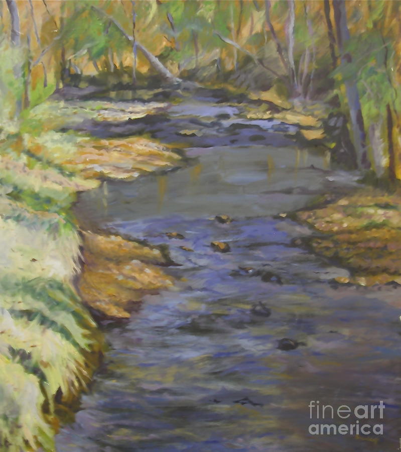 Water Painting - Morning Meditation by Jan Bennicoff Water Painting - Morning Meditation by Jan Bennicoff