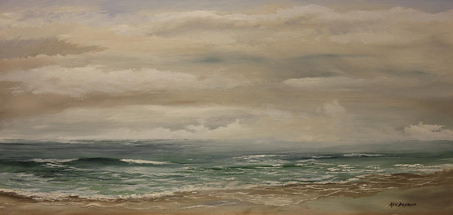 Morning Surf #2 Painting by Ken Ahlering
