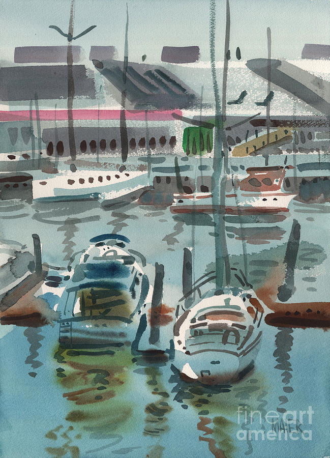 Moss Landing Painting by Donald Maier