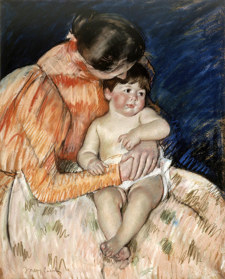 Mother and Child #9 Painting by Mary Stevenson Cassatt