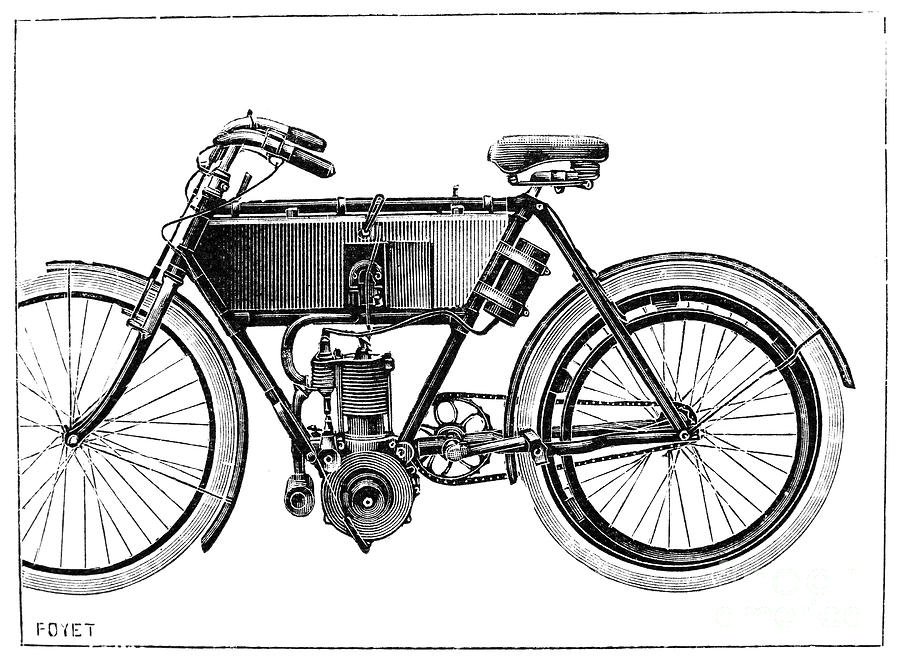Motorcycle, 1904 #2 Photograph by Granger