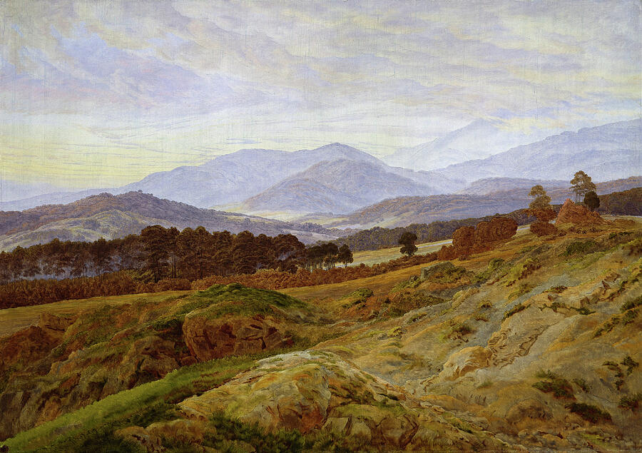 Mountain in Riesengebirge Painting by Caspar David Friedrich | Fine Art ...