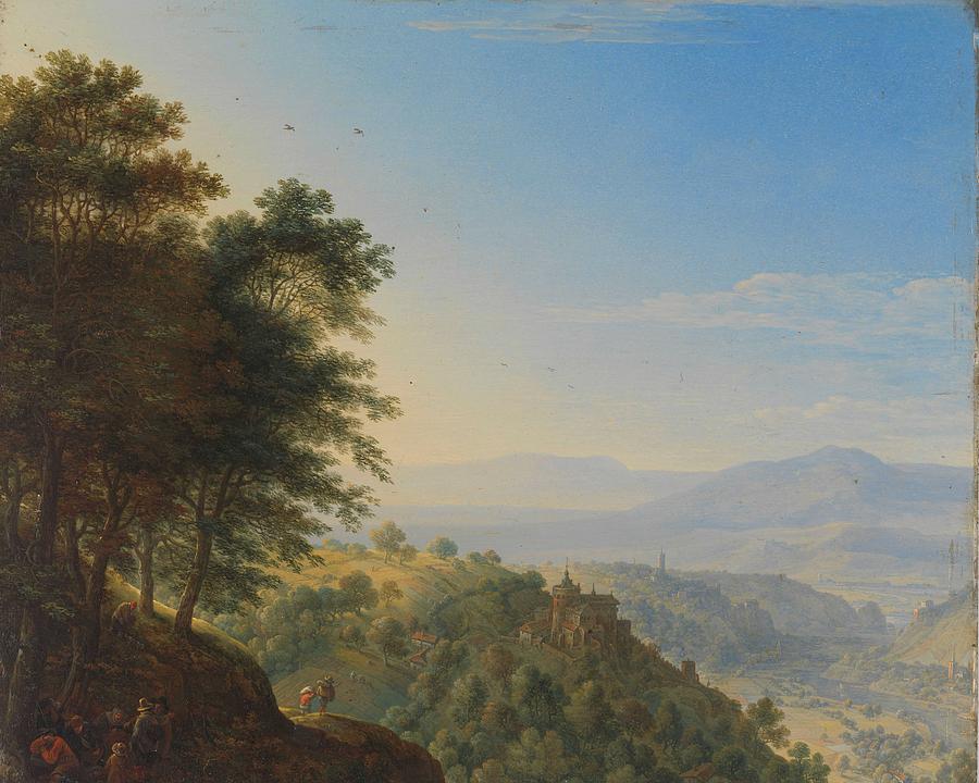 Mountainous Landscape Near Boppard Aan De Rijn, Herman Saftleven, 1660 Painting