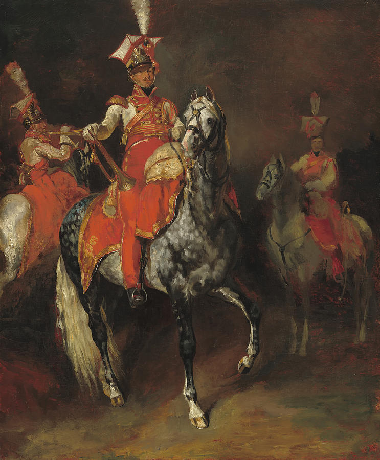 Mounted Trumpeters of Napoleons Imperial Guard #2 Painting by Mountain Dreams