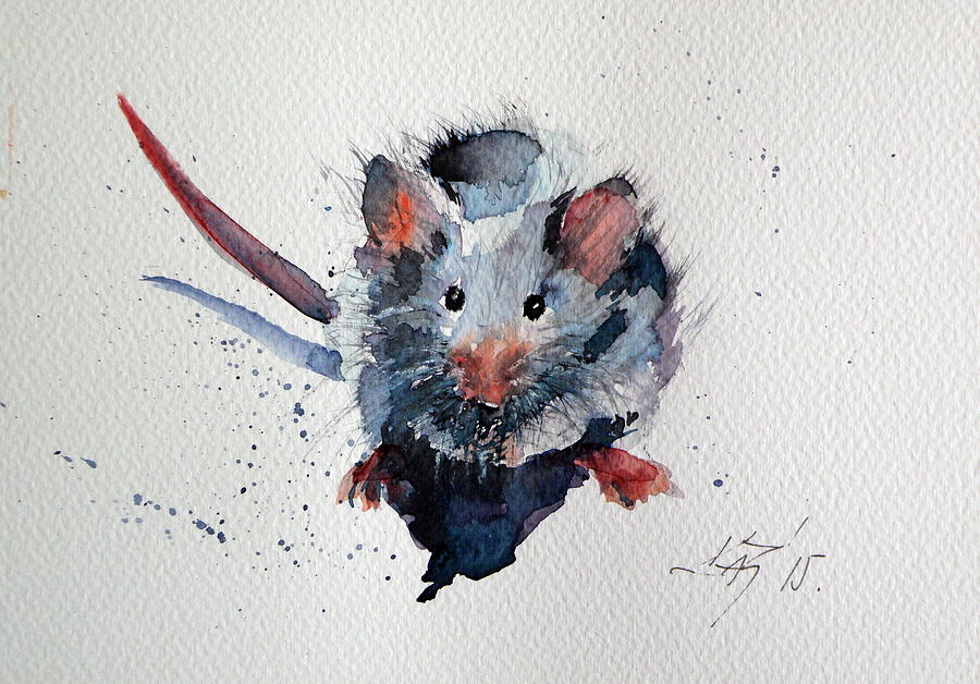 Mouse #1 Painting by Kovacs Anna Brigitta