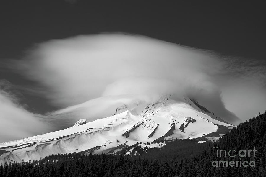 Mt. Hood in the Clouds #2 Photograph by Bruce Block