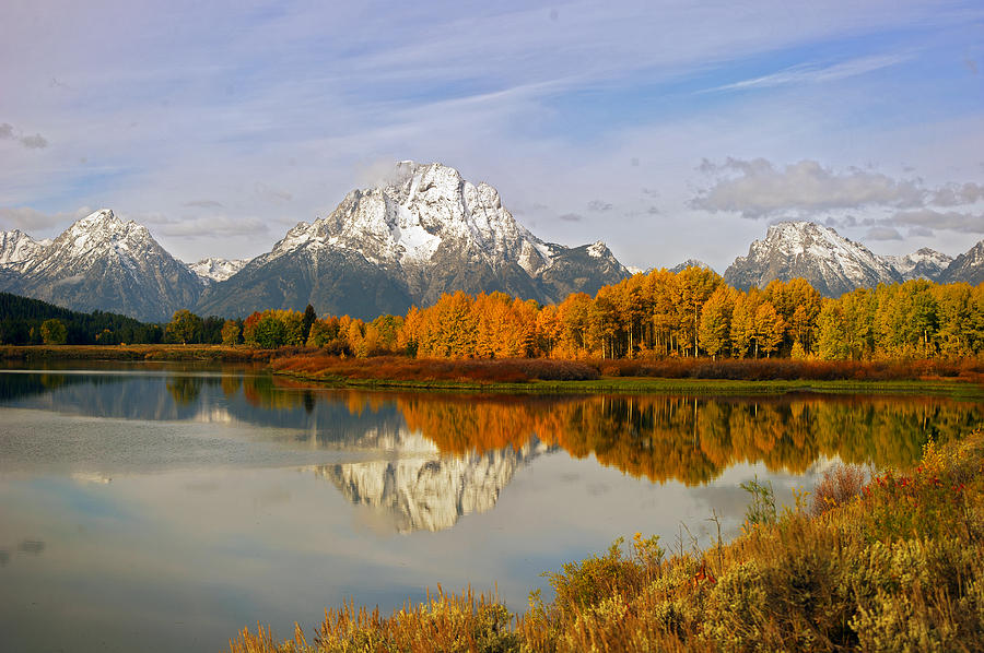 Mt Moran from the Ox Bow #2 Photograph by Gary Langley