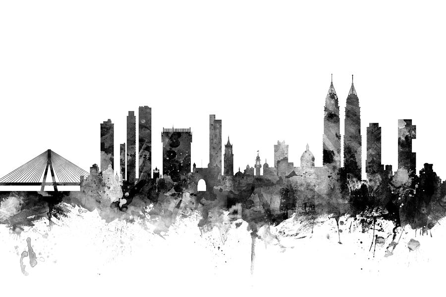 Mumbai Skyline India Bombay #2 Digital Art by Michael Tompsett