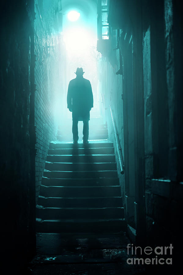 Mysterious Man On Steps In An Alleyway  #2 Photograph by Lee Avison