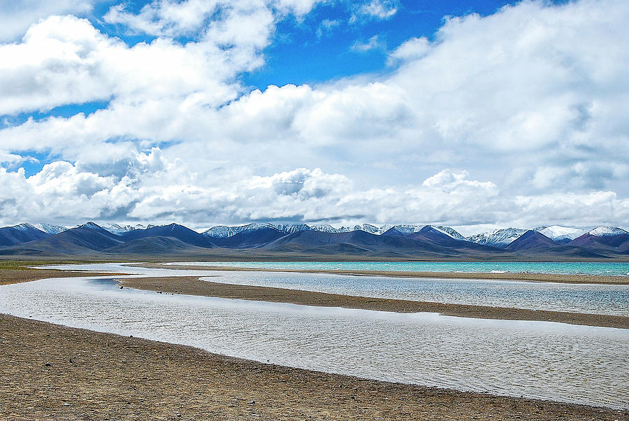 Namtso lake scenery in winter #2 Photograph by Carl Ning