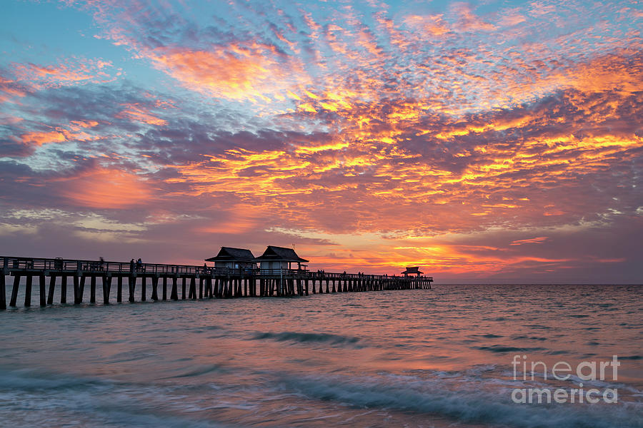 Naples Pier at Sunset V Photograph by Brian Jannsen