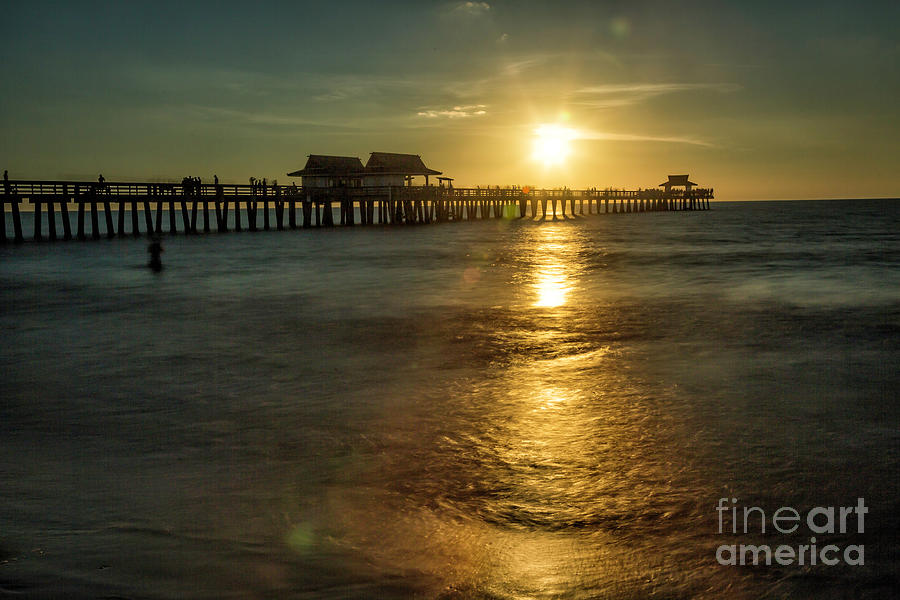 Naples Pier Sunset 2 #2 Photograph by Timothy Hacker