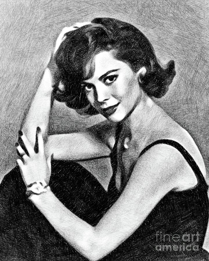 Natalie Wood, Vintage Actress By Js Drawing
