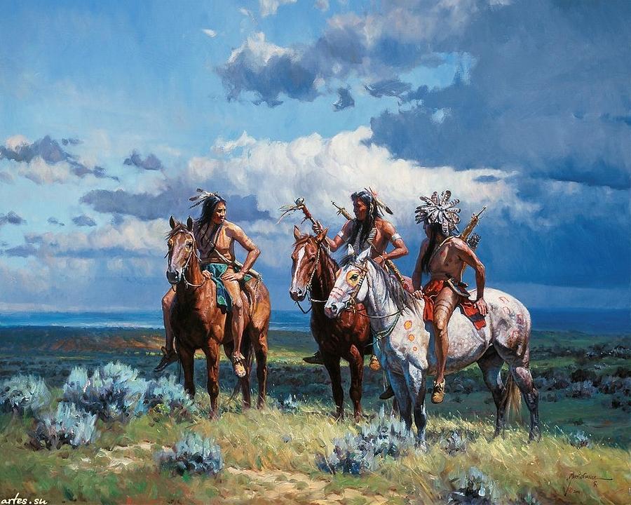 Horse Digital Art - Native American #2 by Super Lovely
