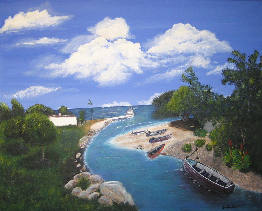 Negril Jamaica #2 Painting by Debbie Levene