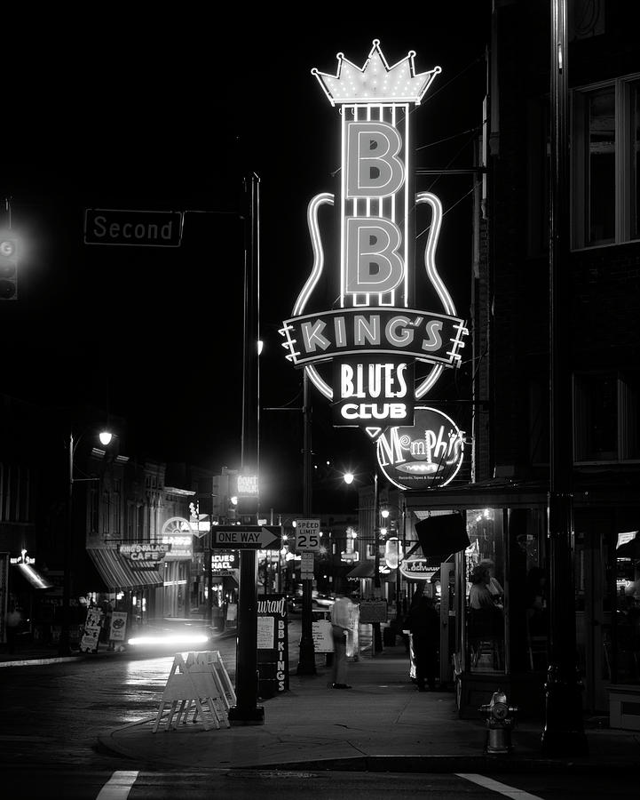 Neon Sign Lit Up At Night, B. B. Kings #1 Photograph by Panoramic Images