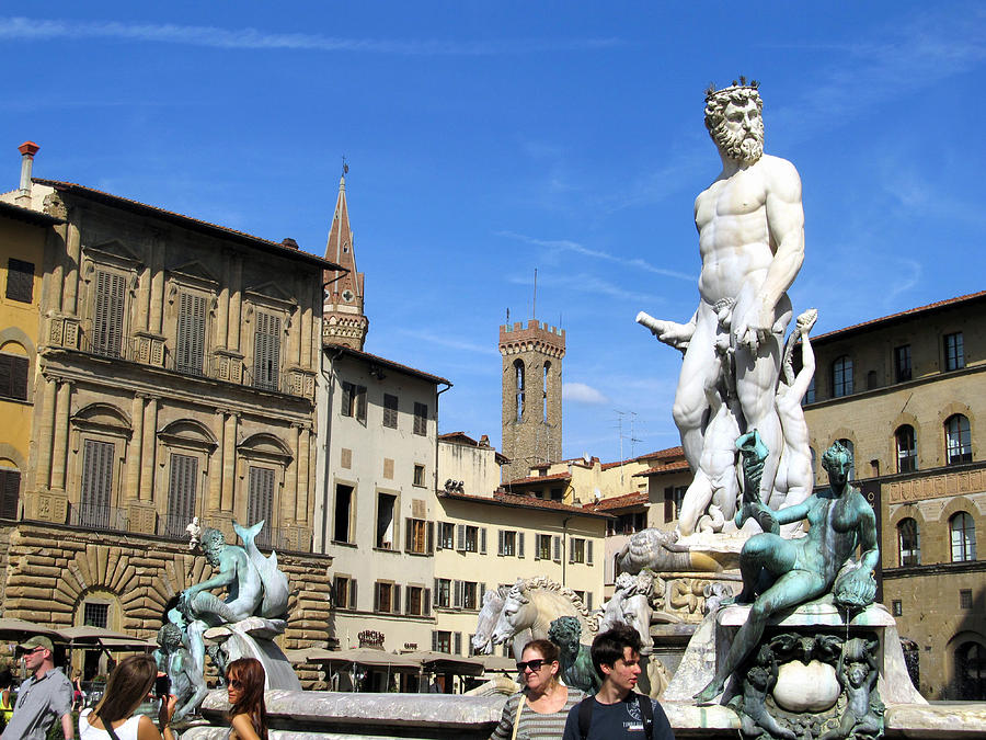 Neptune Fountain Florence #2 Painting by Lisa Boyd