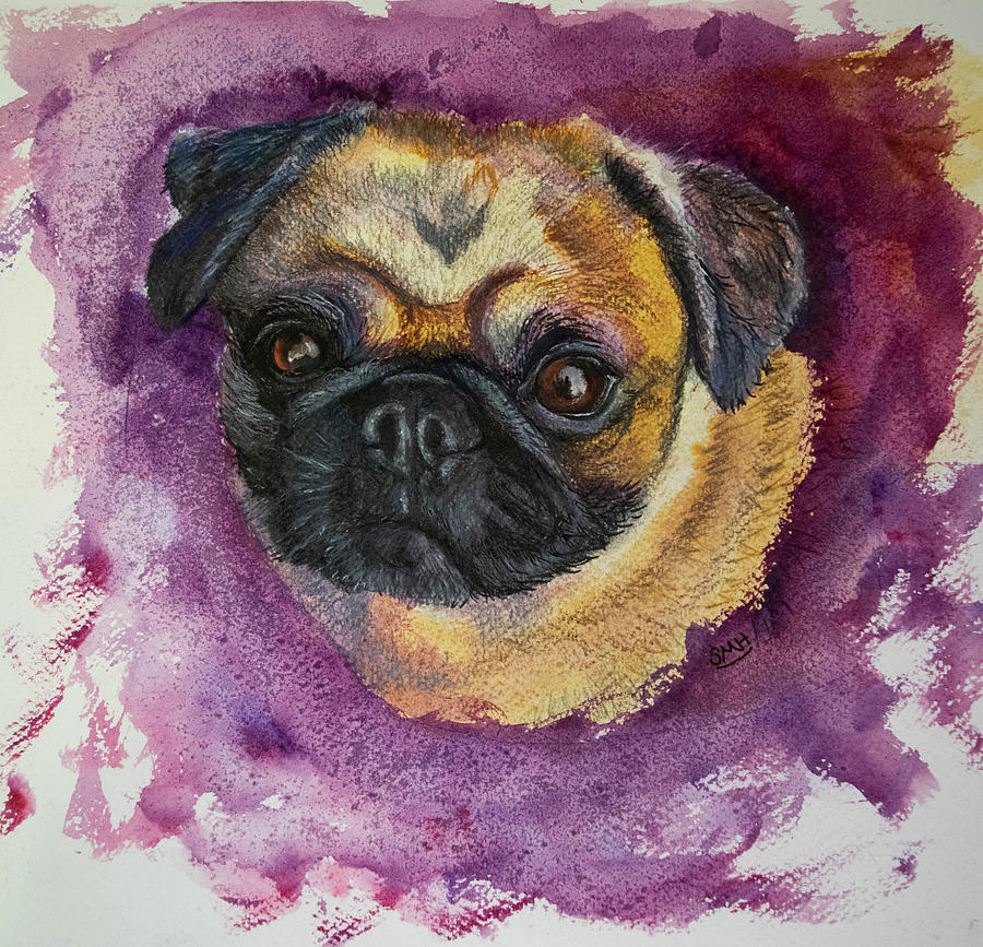 Pugsly Painting by Stephanie Henry - Fine Art America