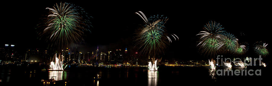 New York City Fireworks #2 Photograph by Anthony Totah