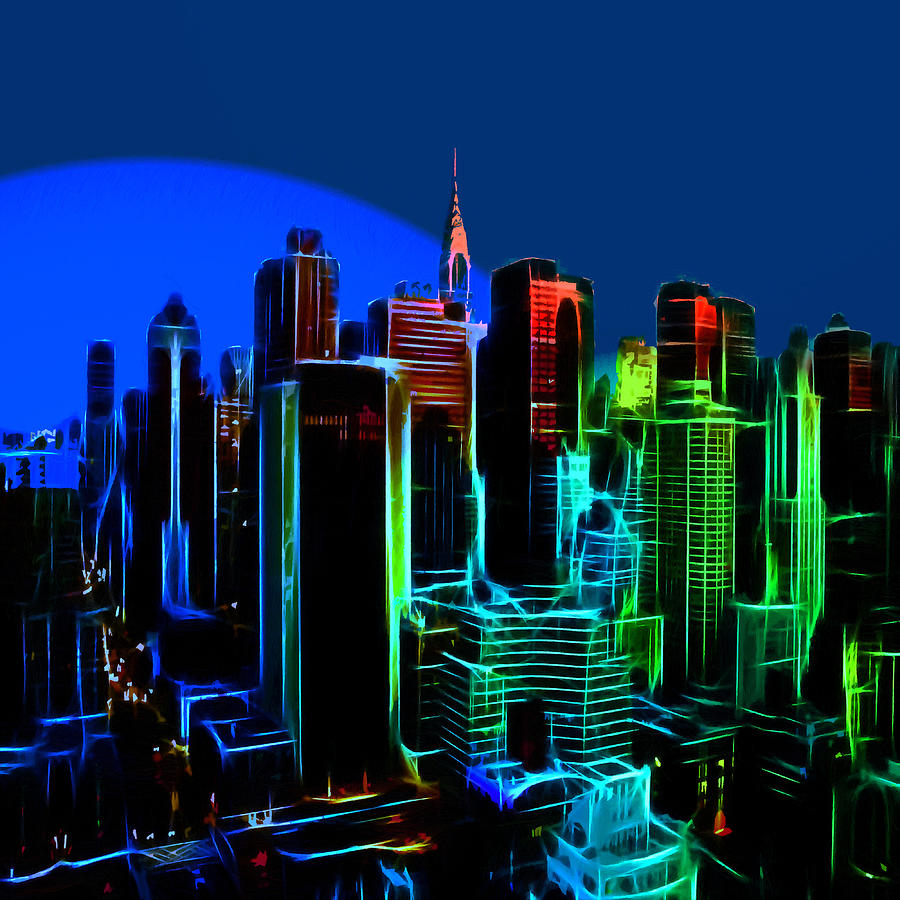 New York Colors Painting by Steve K